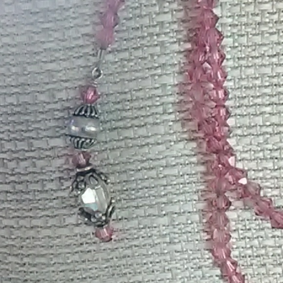 Extra long Swarovski crystals with sterling - Picture 2 of 4